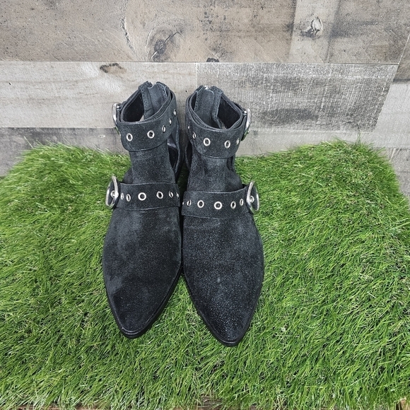Rebecca Minkoff Kianna Black Suede Booties - Picture 6 of 9